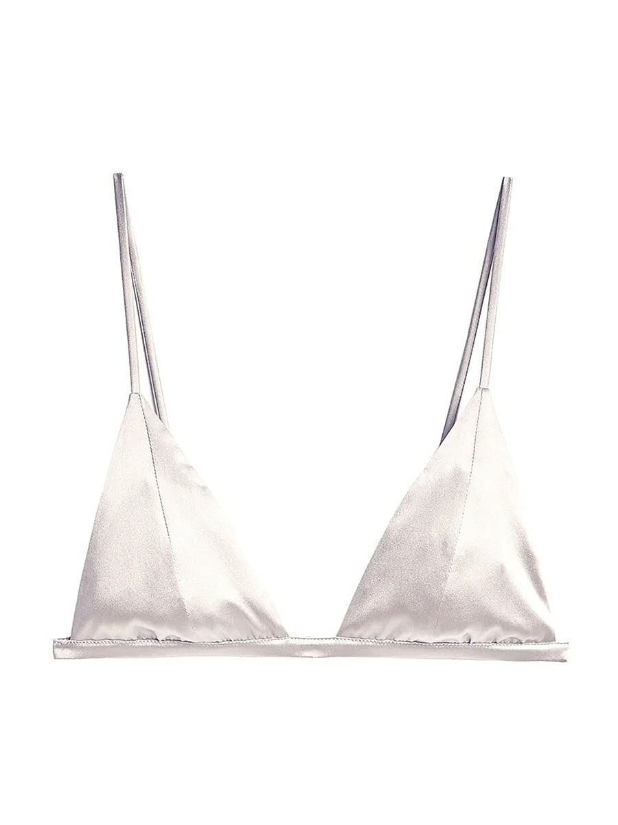 Women's Stretch Triangle Bra - Ivory - Size XL