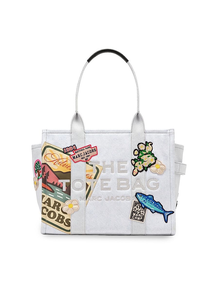 Women's The Camp Patchwork Denim Large Tote Bag - Light Wash