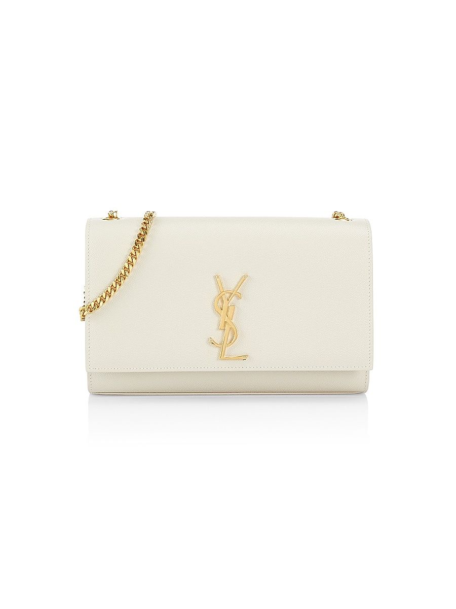 Women's Medium Kate Leather Shoulder Bag - Crema Soft