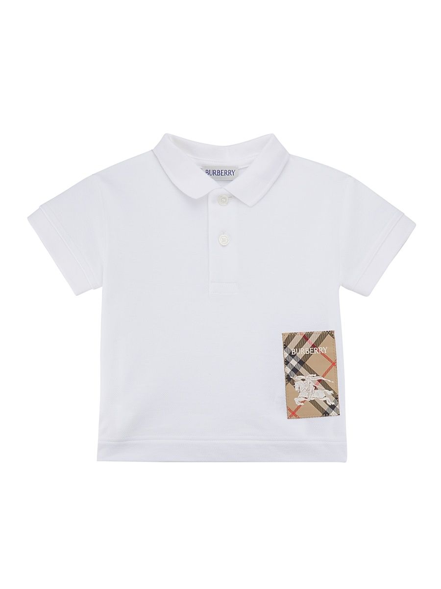 Little Boy's & Boy's EKD Check Patch Polo Shirt - White - Size 2