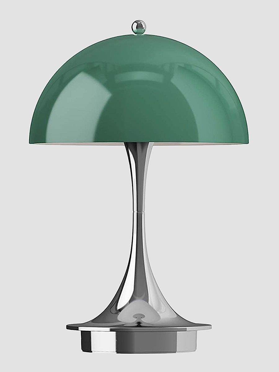 Louis Poulsen Panthella 160 Portable Original Chrome Lamp - Original Opal Green