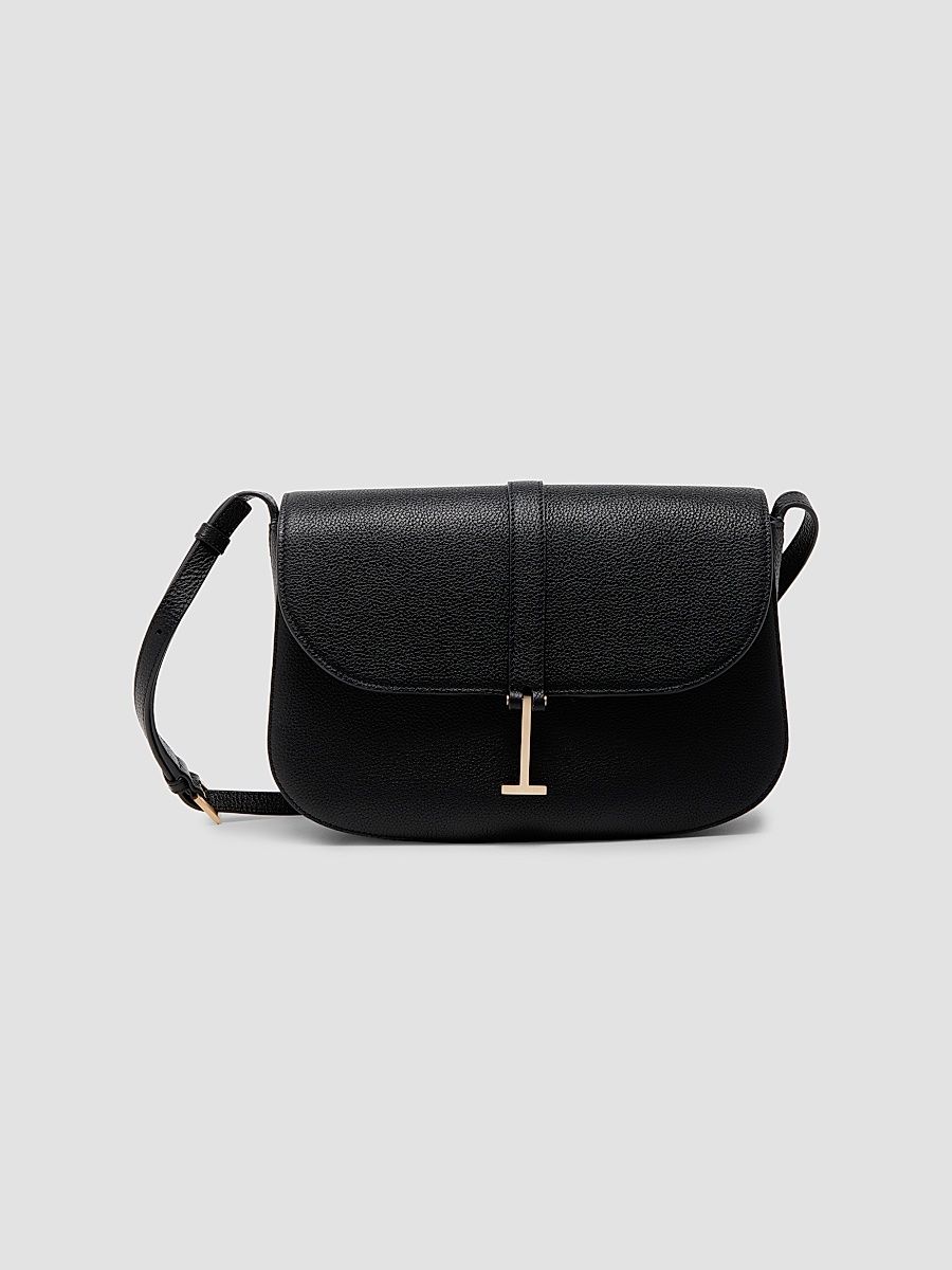 Women's Kara Medium Leather Crossbody Bag - Black