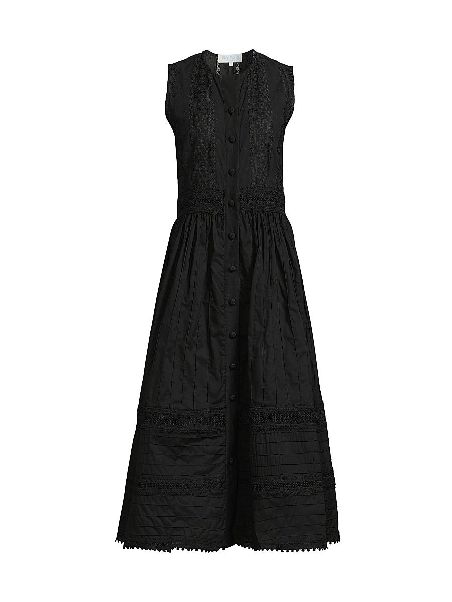 Women's Solaire Midi Dress - Black - Size Small