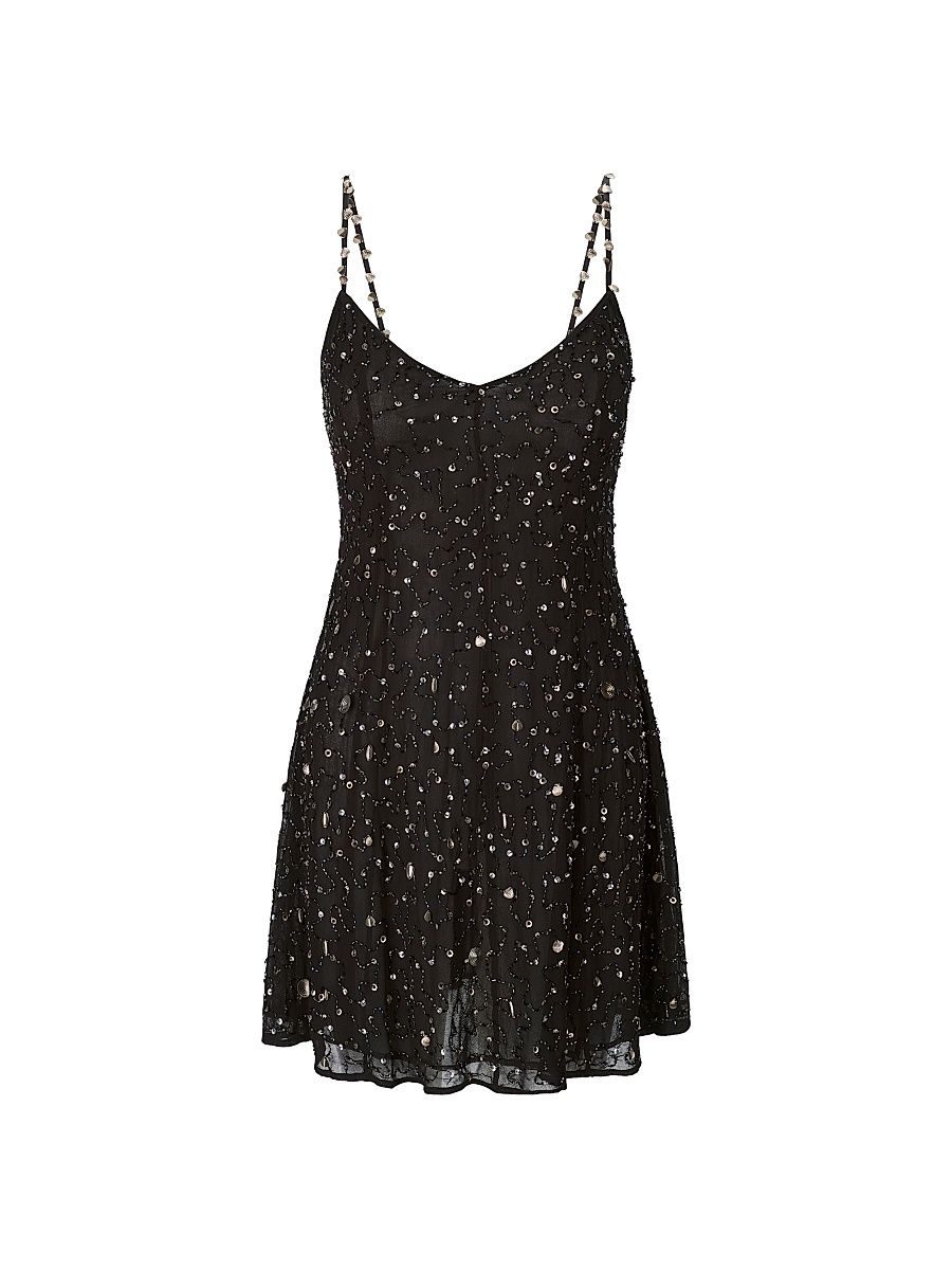 Women's Emily Beaded Minidress - Coastal Charm - Size 16