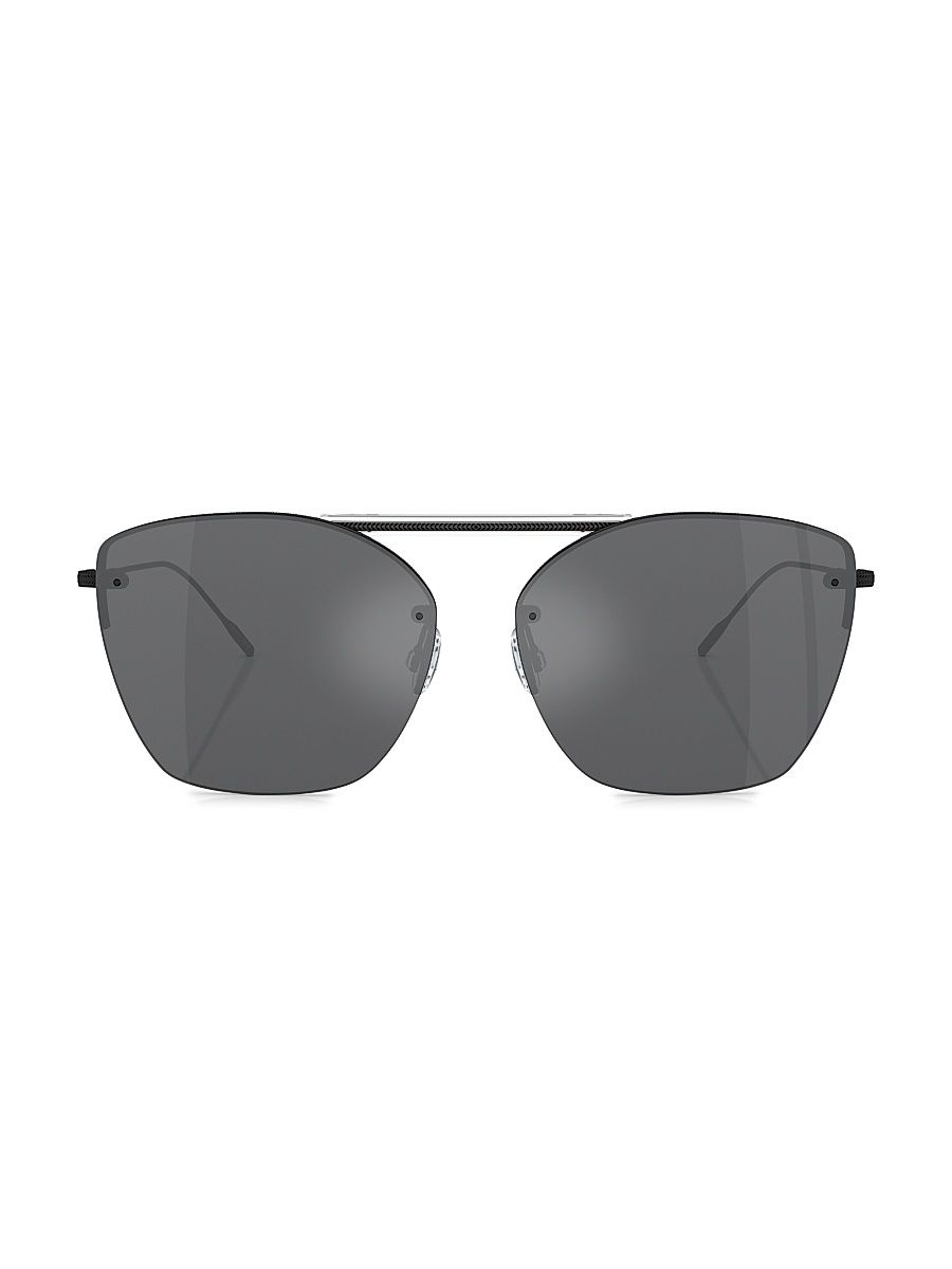 Women's Ziane 61MM Rimless Pilot Sunglasses - Matte Black