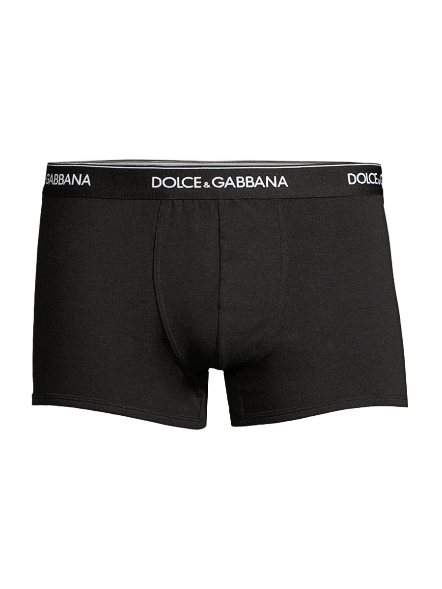 Dolce & Gabbana Men's Day By Day 2-Pack Stretch Cotton Boxer Briefs - Black - Size XS