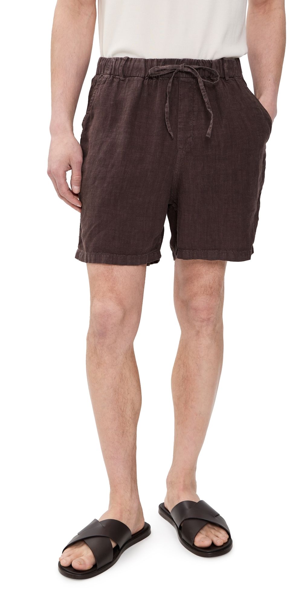 Bather Linen Leisure Shorts Espresso S