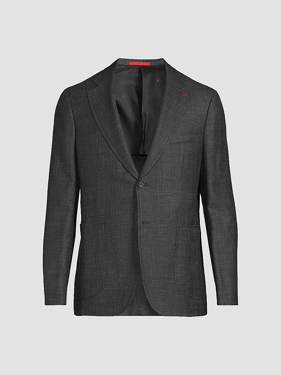 Isaia Men's Unito Soft Summer Delain Jacket - Grey - Size 48