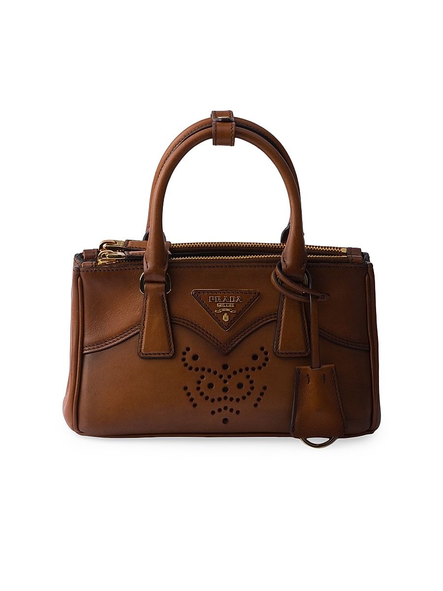 Women's Galleria Leather Mini Top Handle Bag - Brown