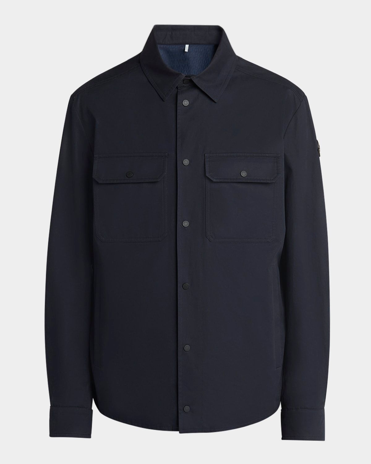 Men & apos;s Gabardine Snap-Front Overshirt