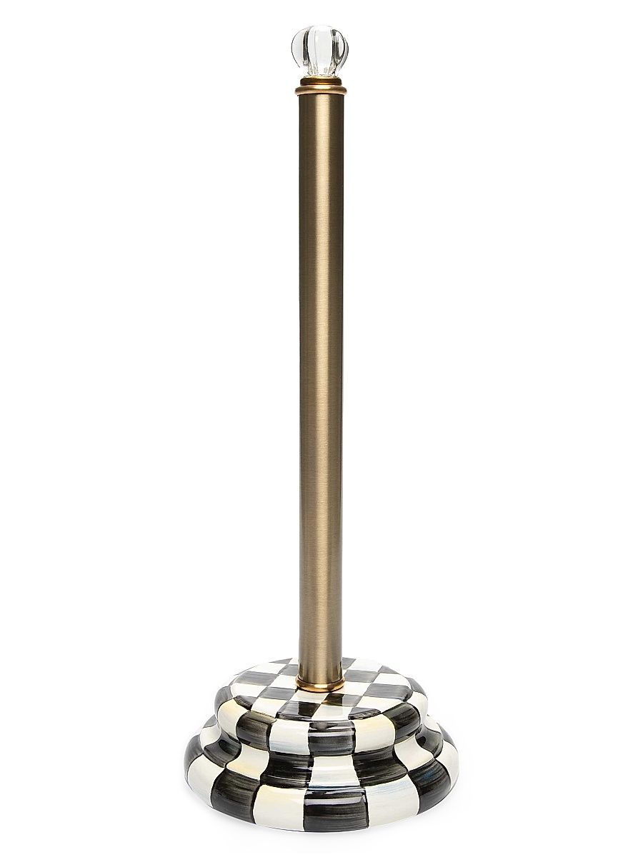 Courtly Check Enamel Toilet Tissue Storage