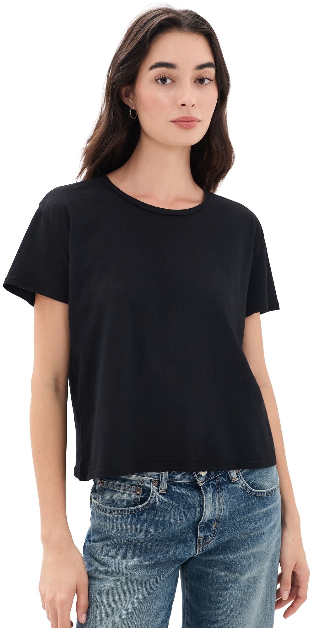 perfectwhitetee Harley Boxy Crew Tee True Black XS
