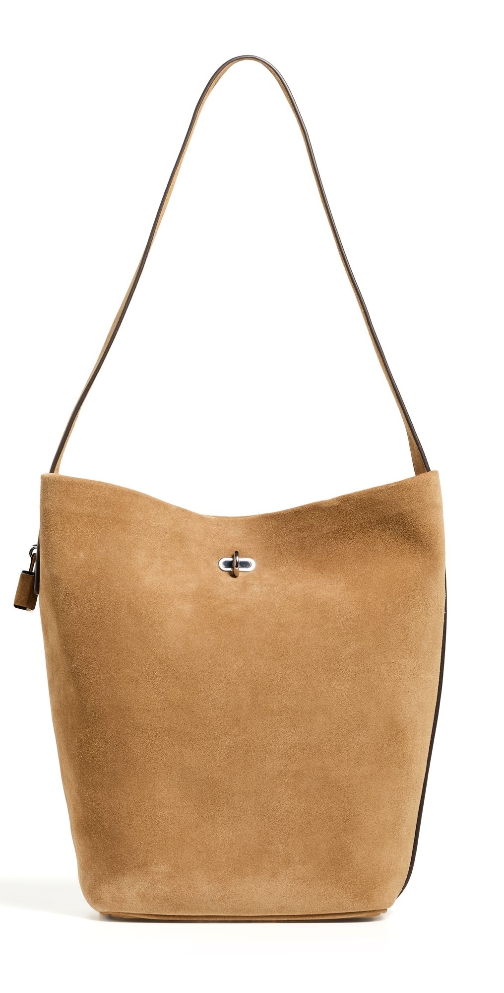 Tory Burch Suede Slim Bucket Bag Toffee One Size
