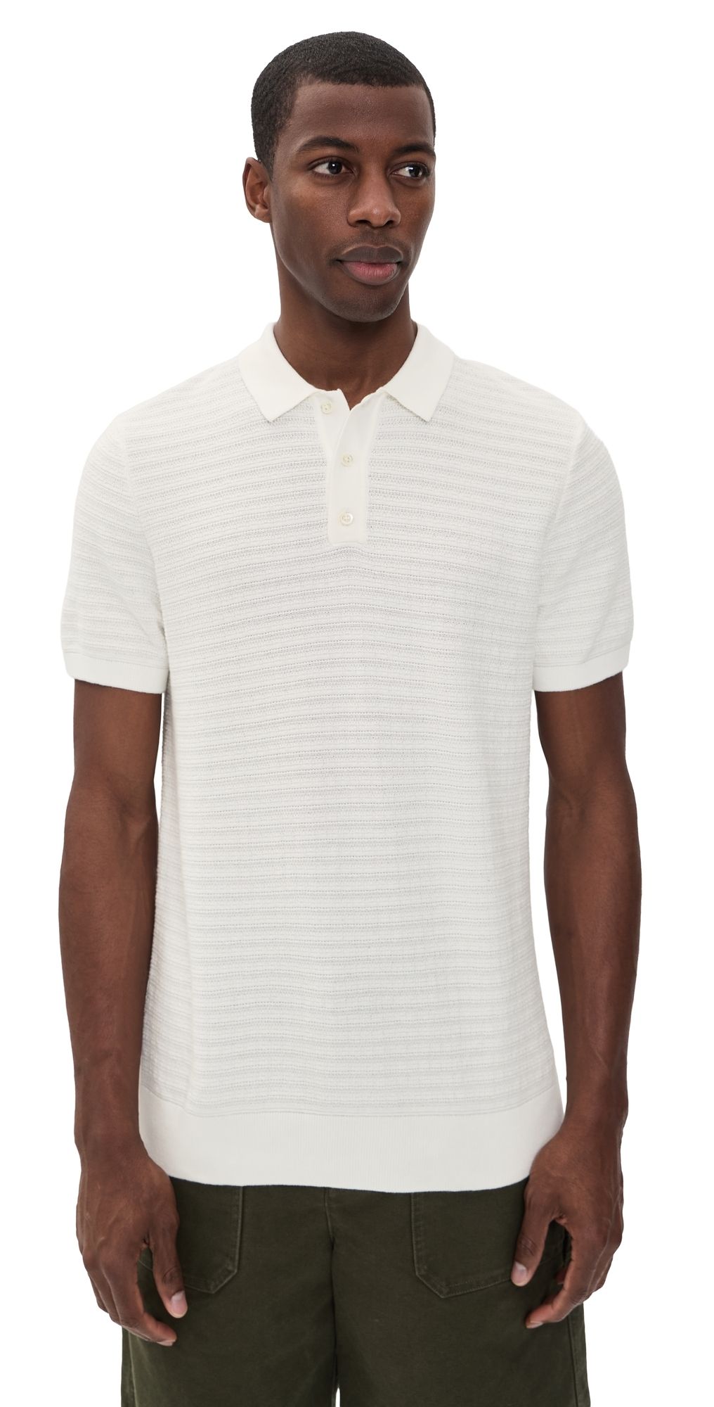 Billy Reid Lachlan Links Knit Polo White XL