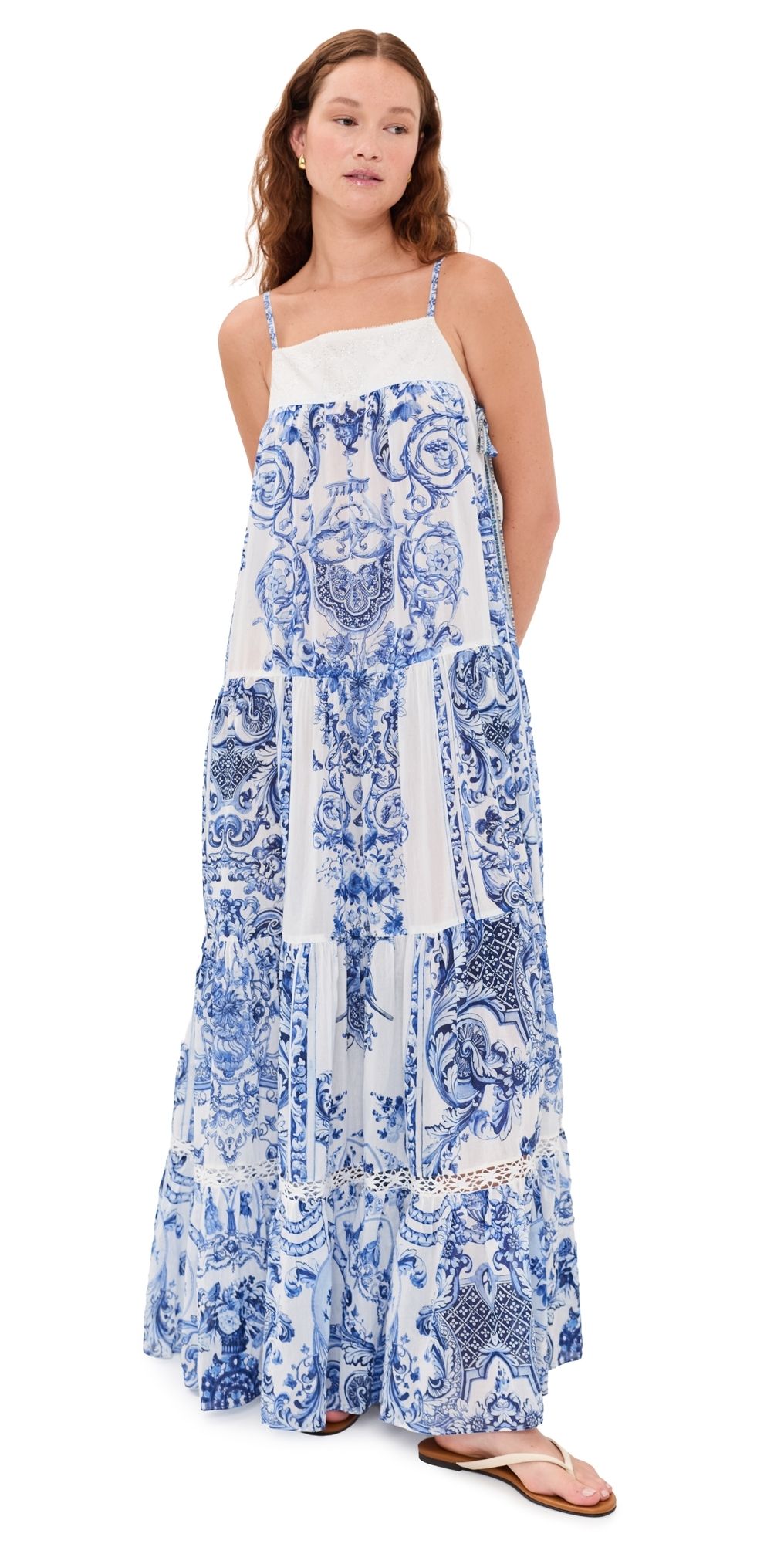 Camilla Tiered Maxi Dress Ceramic Panoramic XS/S