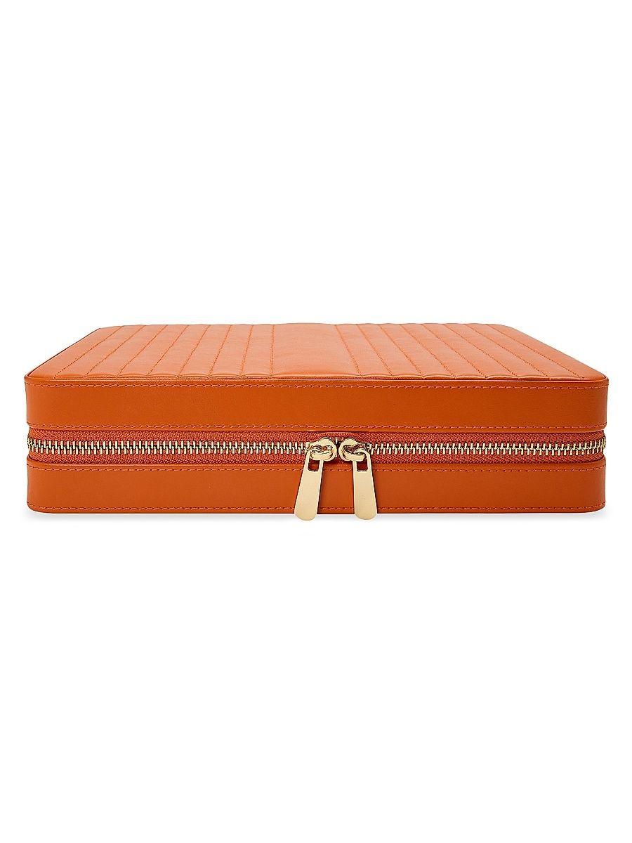 Maria Zip Jewelry Case - Tangerine - Size Small