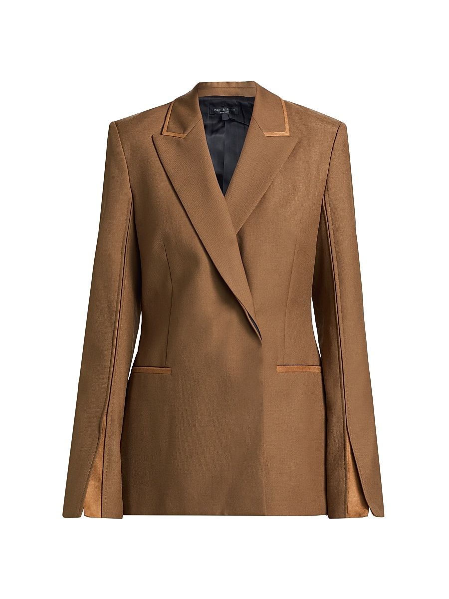 Women's Margaret Tuxedo Blazer - Camel - Size 12