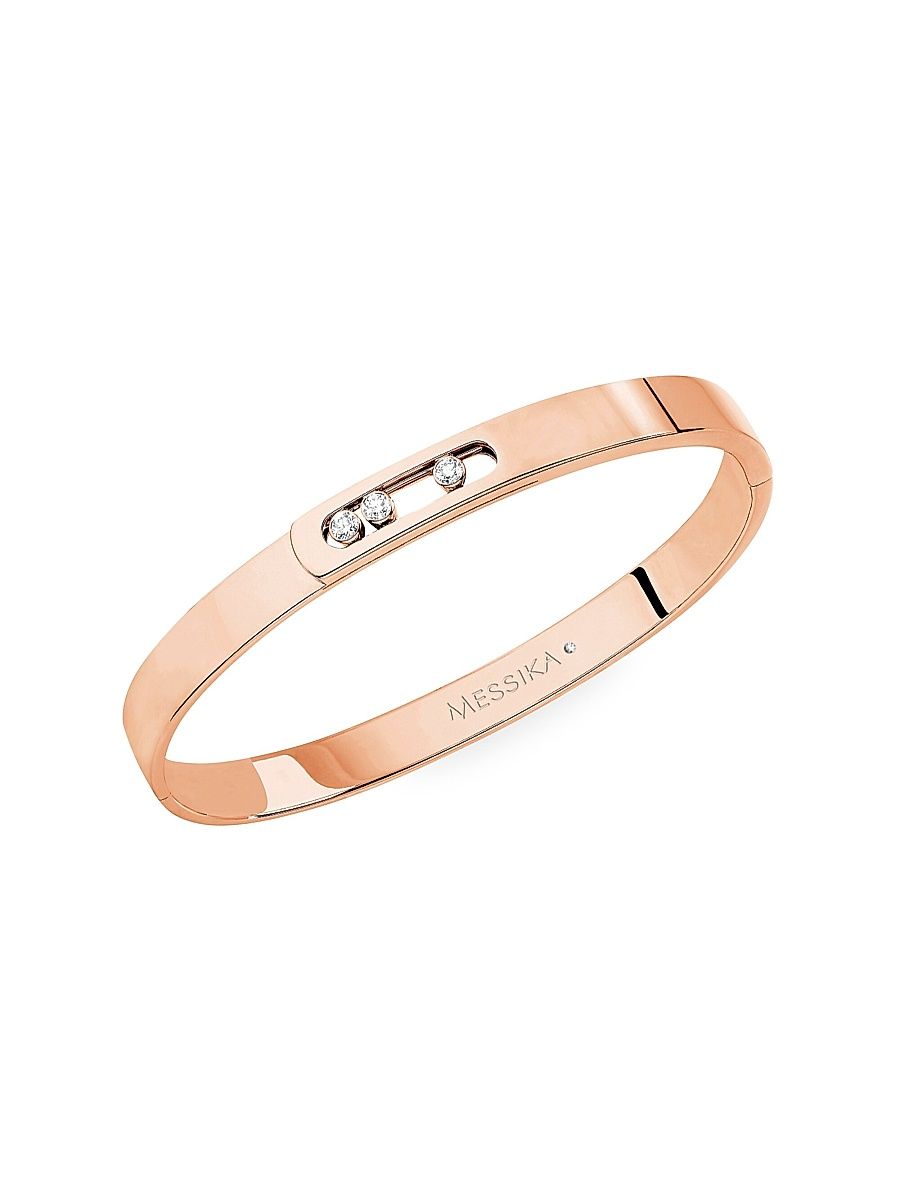 Women's Move Noa 18K Rose Gold & Diamond Bangle - Pink Gold
