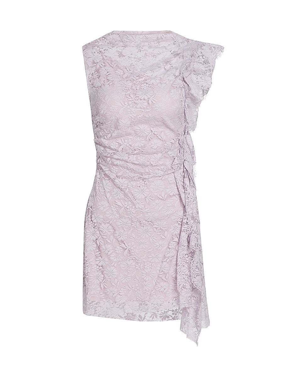 Women's Astra Floral Lace Cotton-Blend Minidress - Lilac - Size 14