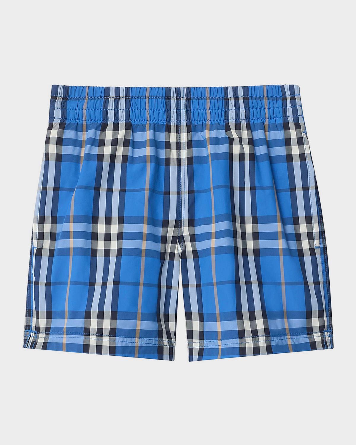 Boy & apos;s Check Swim Shorts, Size 3-14