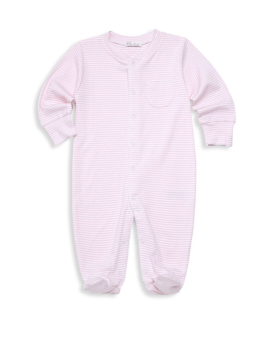 Baby Girl's Stripe Cotton Footie - Pink - Size 6 Months