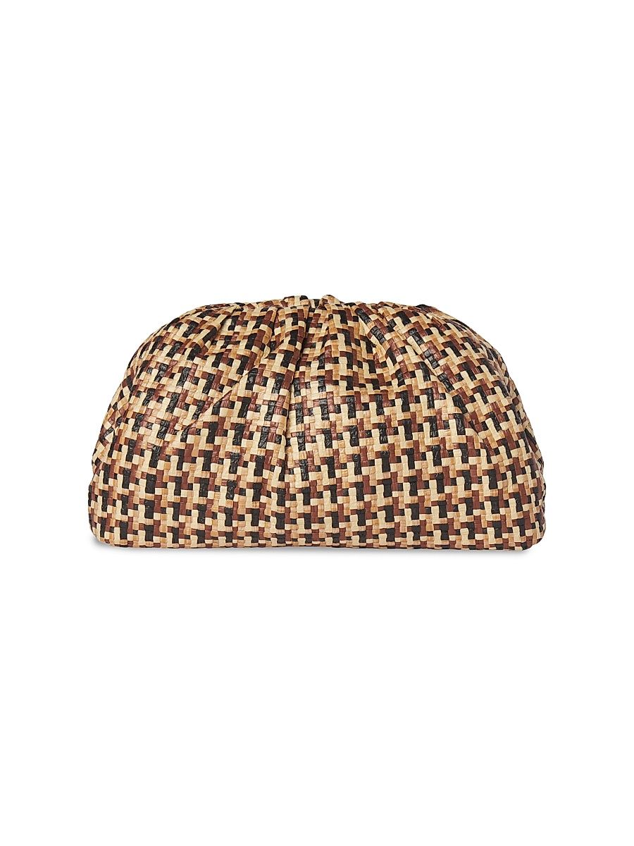 Women's Milo Woven Clutch - Desert Beige Check