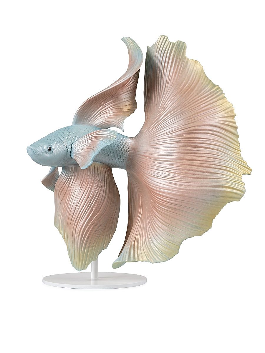 Lladro Betta Fish (Right) Sculpture