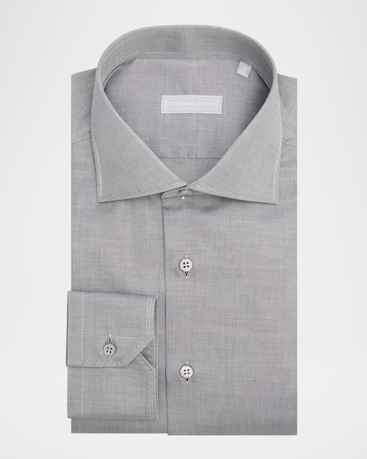 Men & apos;s Oxford Cotton Spread Collar Dress Shirt