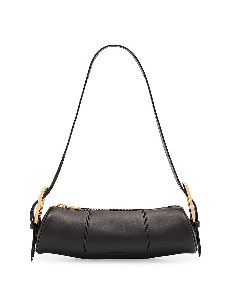 Women's Laina Leather Shoulder Bag - Black