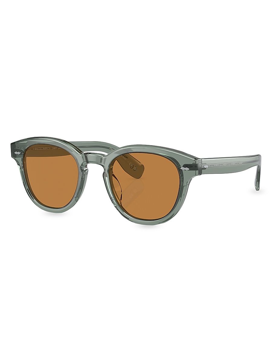 Men's Cary Grant 50MM Pillow Sunglasses - Transparent Grey Teal Orange