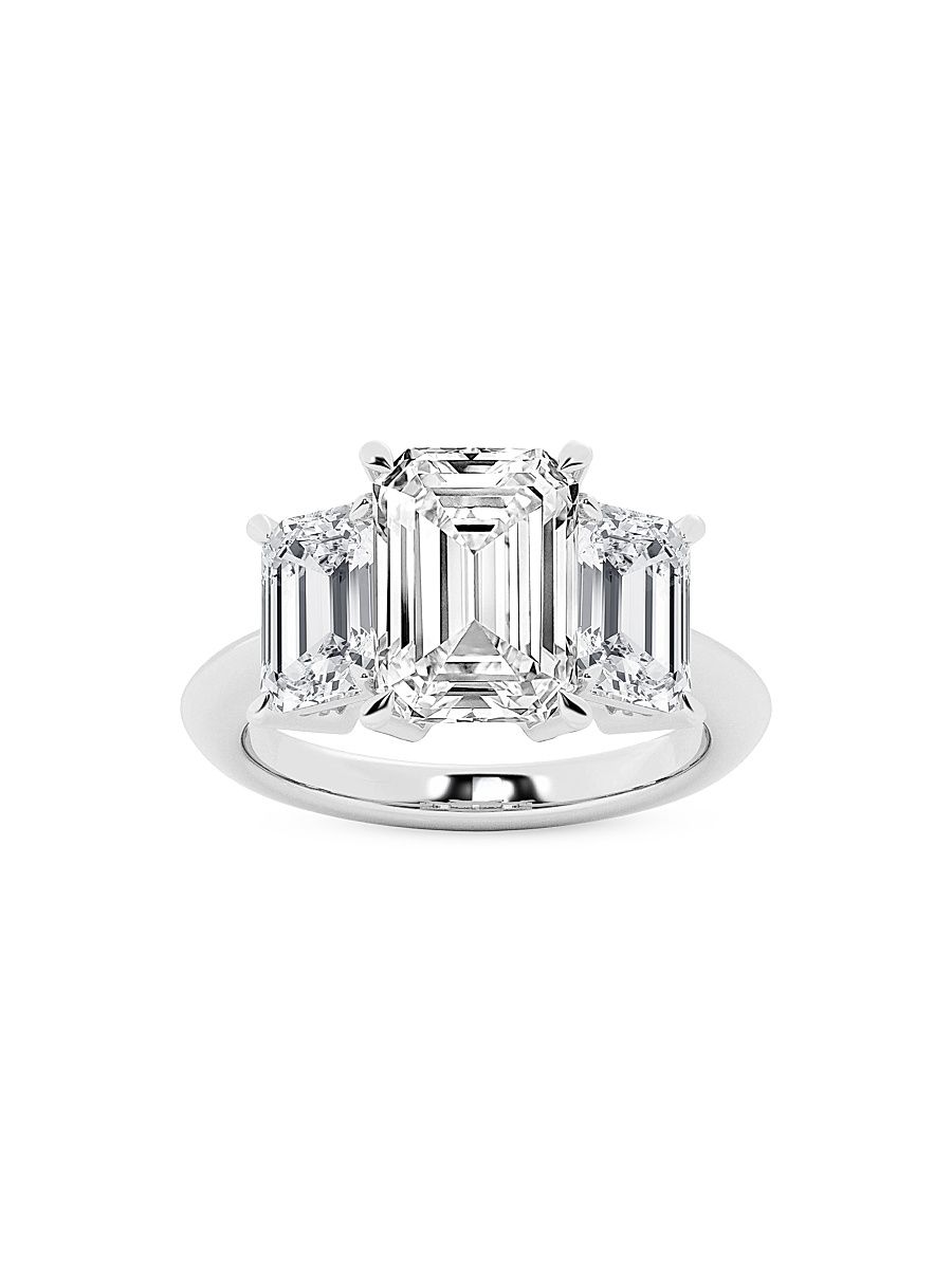 Women's 14K White Gold & 7 TCW Lab-Grown Diamond Ring - White Gold - Size 7