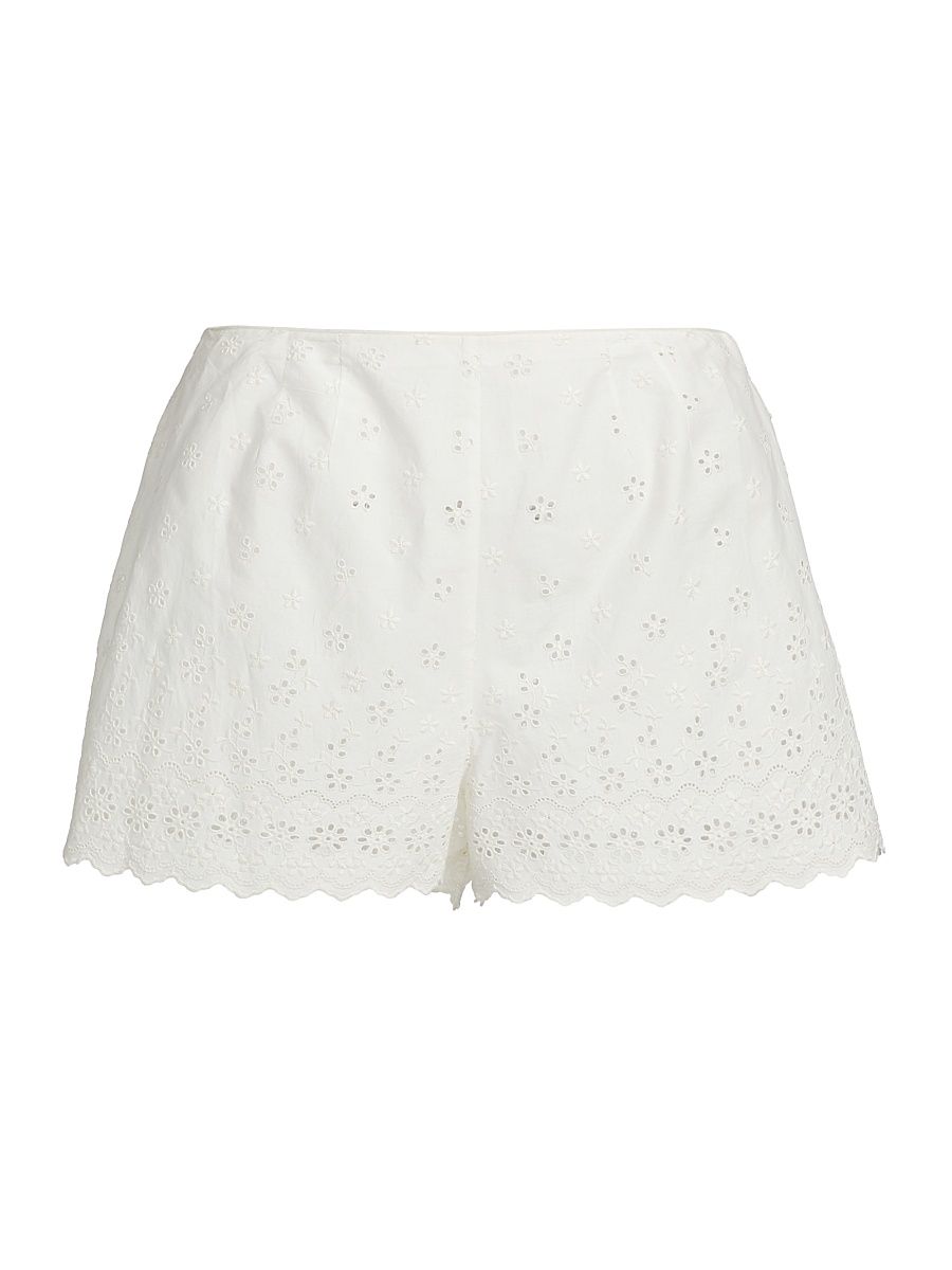 Women's Arbre Cotton Eyelet Shorts - Salt - Size 6