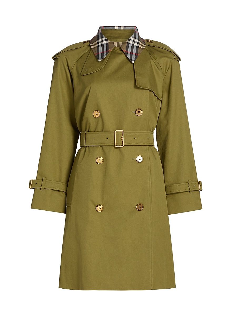 Women's Castleford Check Trench Coat - Hamper - Size 12