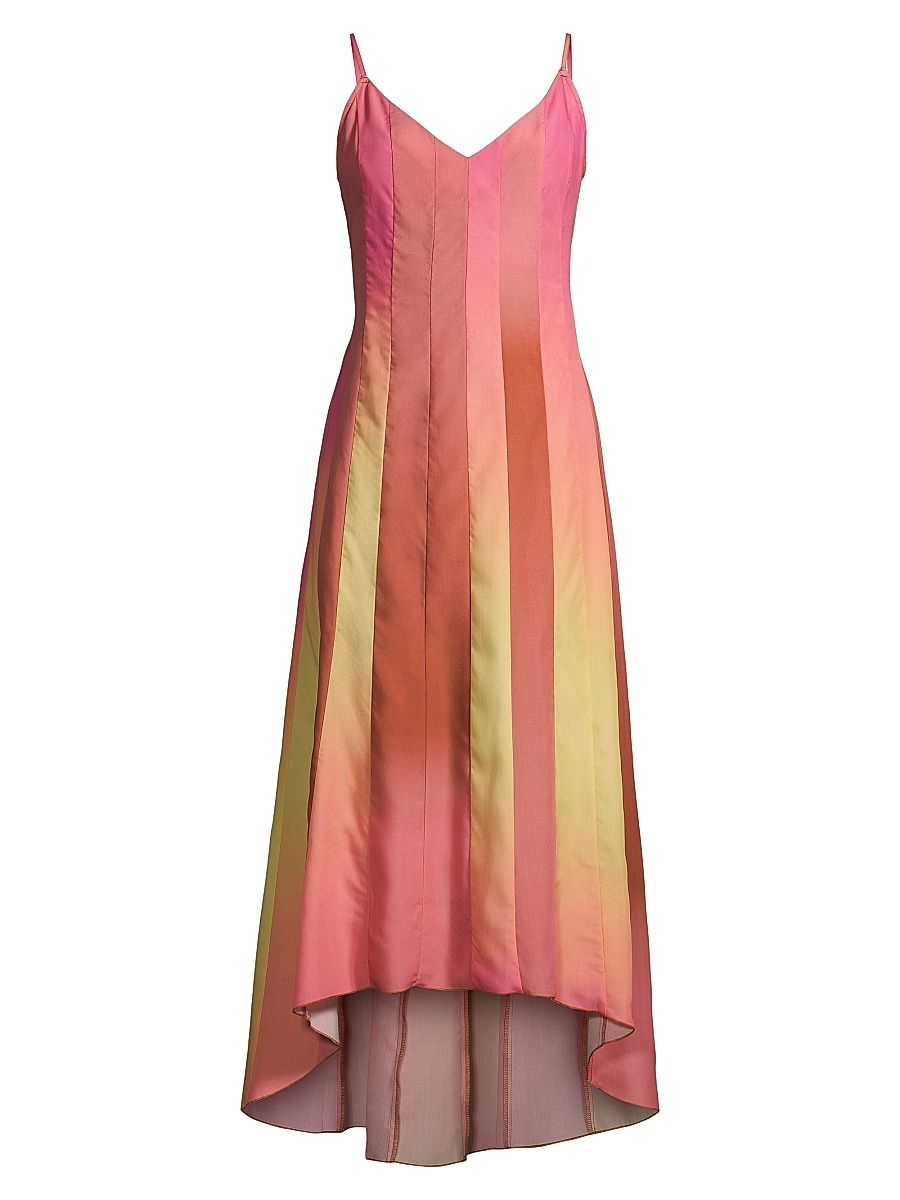Women's Ombré Spliced Midi Dress - Ombre - Size XL
