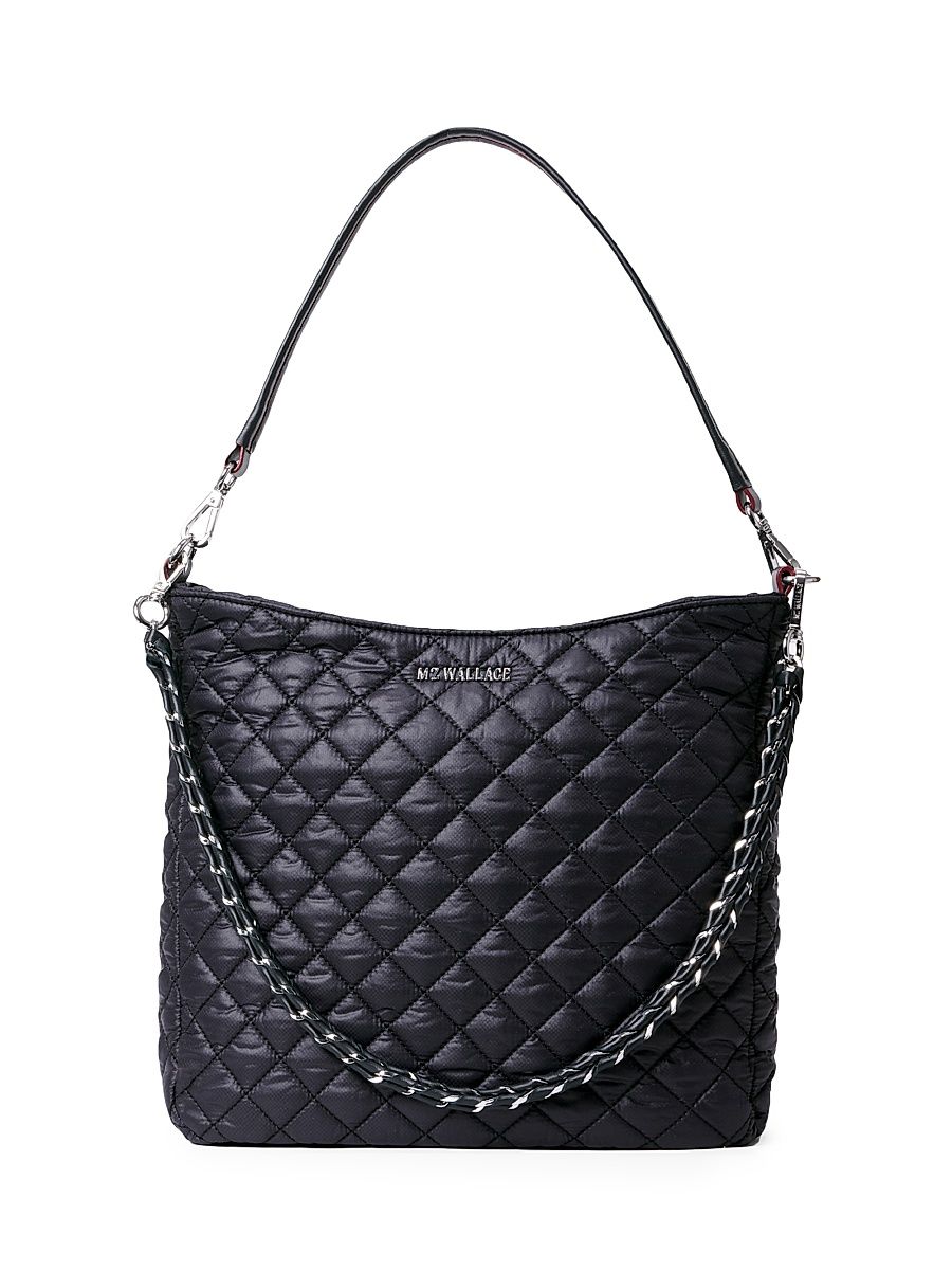 Women's Crosby Quilted Hobo Bag - Black
