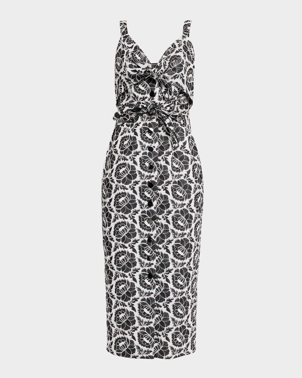 Gia Double Tie-Front Midi Dress