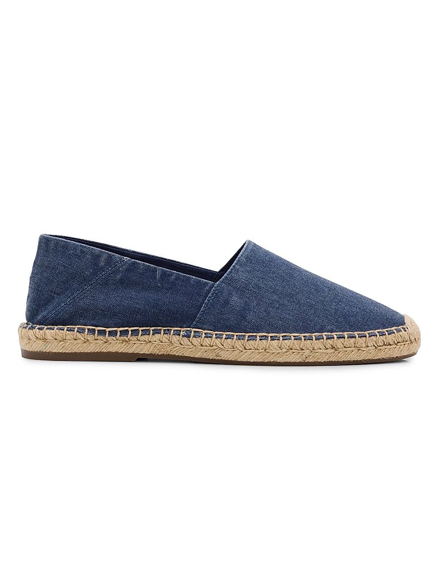Men's Washed Canvas Espadrilles - Navy - Size 9.5