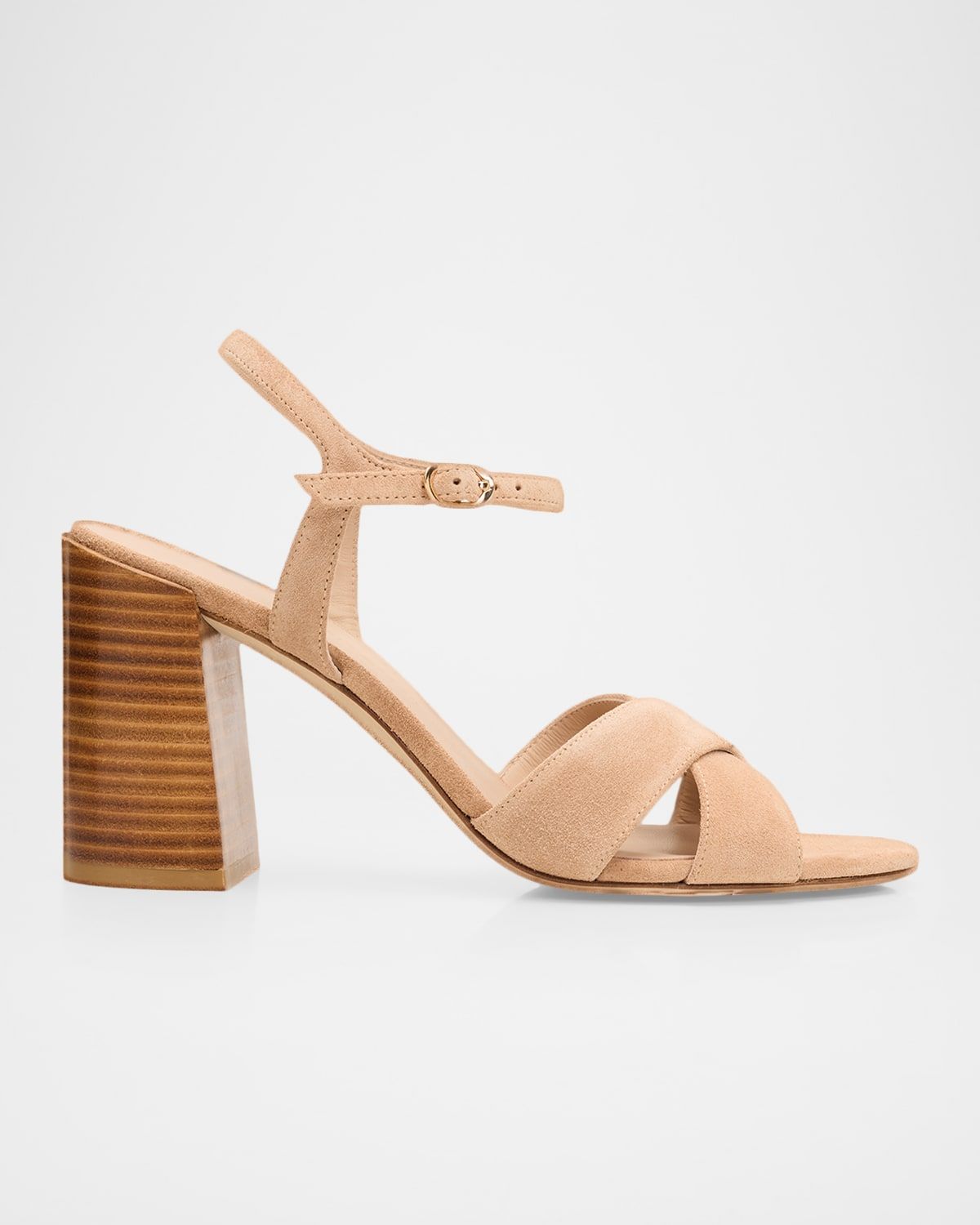 Alyssa 85mm Suede Block-Heel Sandals