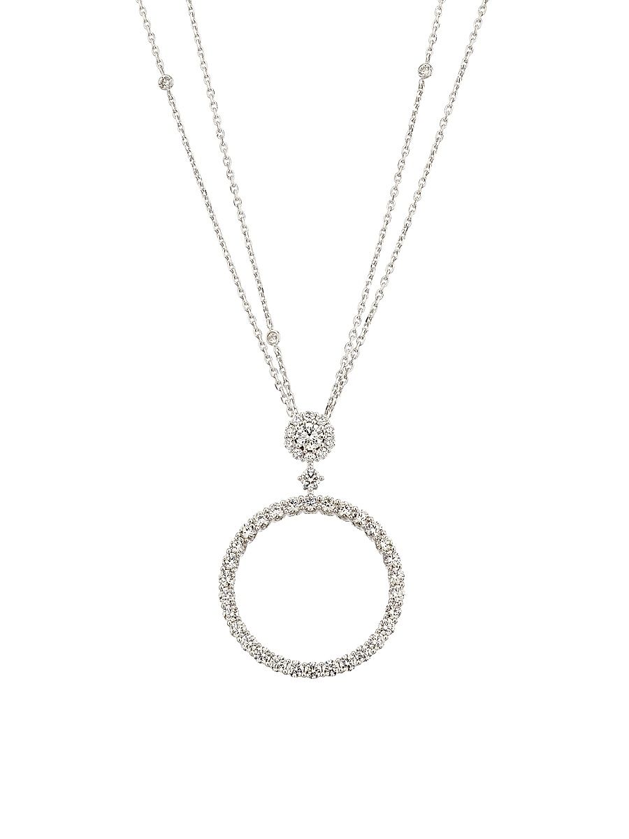 Women's LHeure du Diamant 18K White Gold & 3.50 TCW Diamond Necklace - White Gold