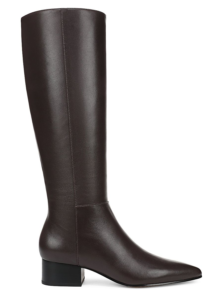 Women's Adan 40MM Leather Knee-High Boots - Ganache - Size 10