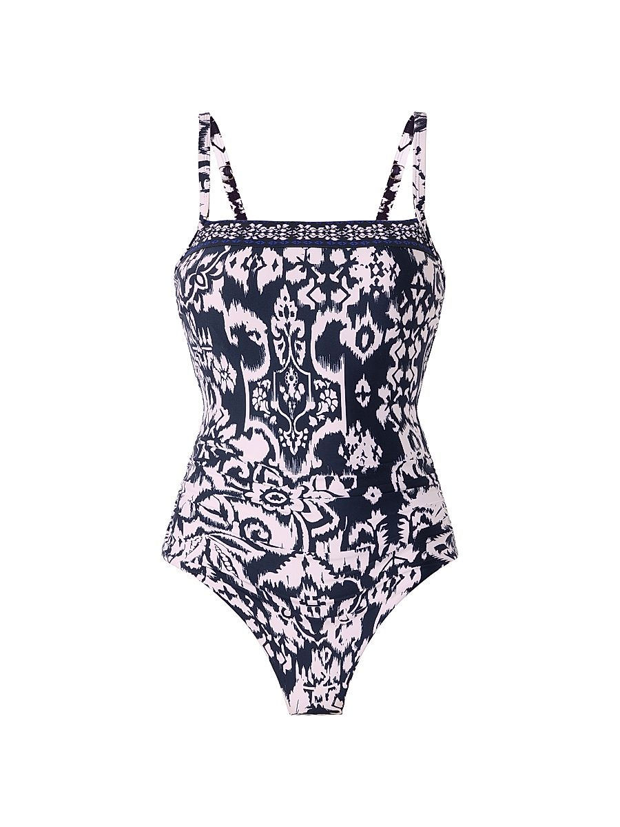 Women's Talavera Kara Abstract One-Piece Swimsuit - Midnight White - Size 16
