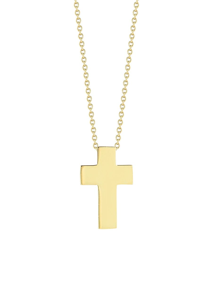 Women's Tiny Treasures 18K Yellow Gold Cross Pendant Necklace - Gold