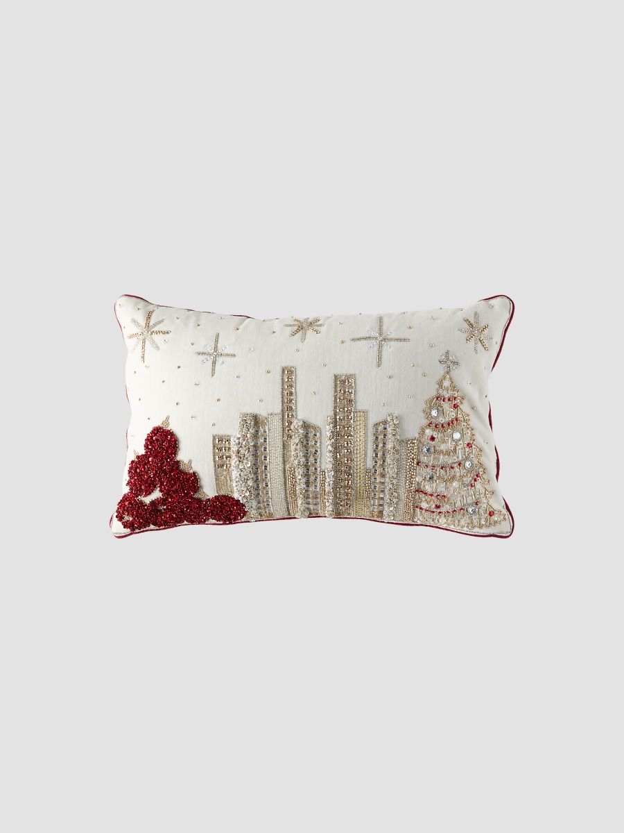 Kim Seybert Empire State Beaded Pillow