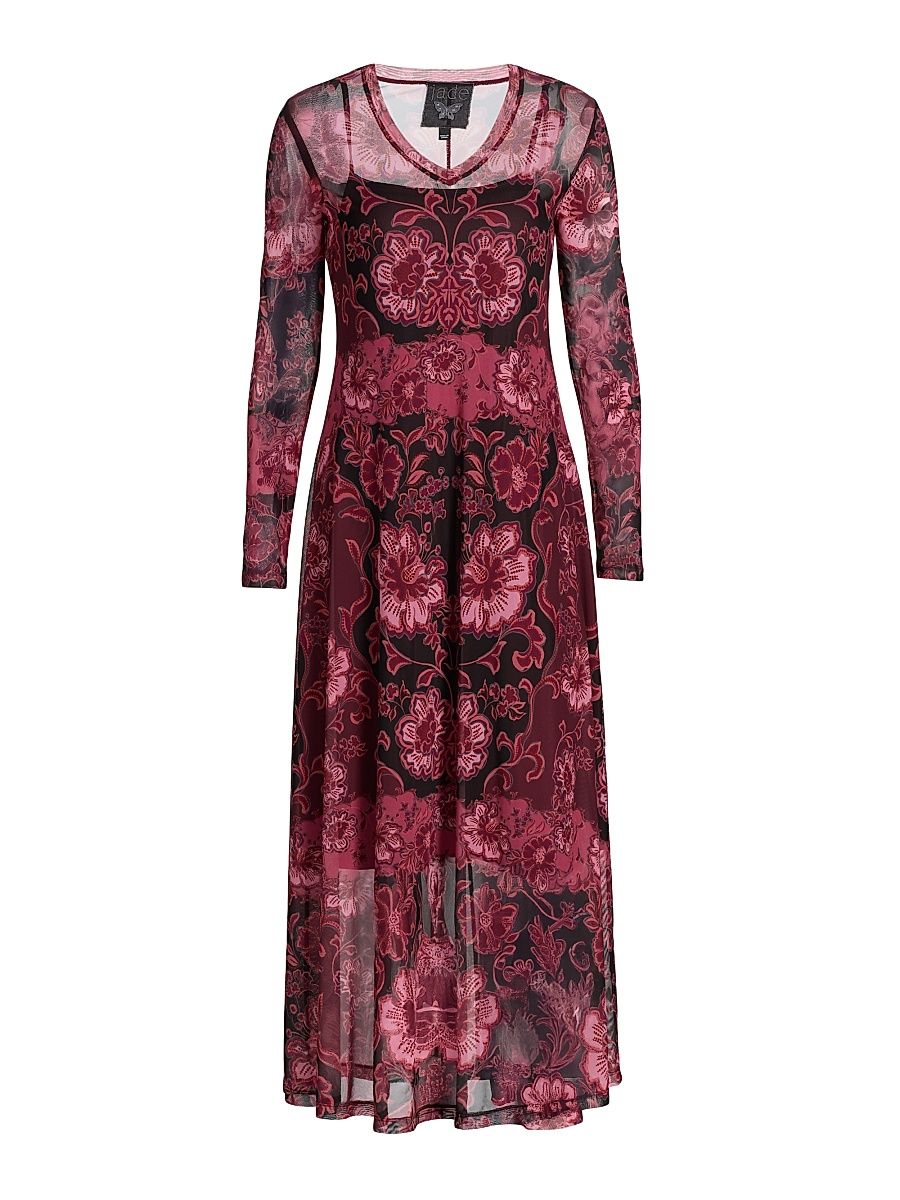 Women's Scilla Mesh V-Neck Maxi Dress - Scilla - Size Large