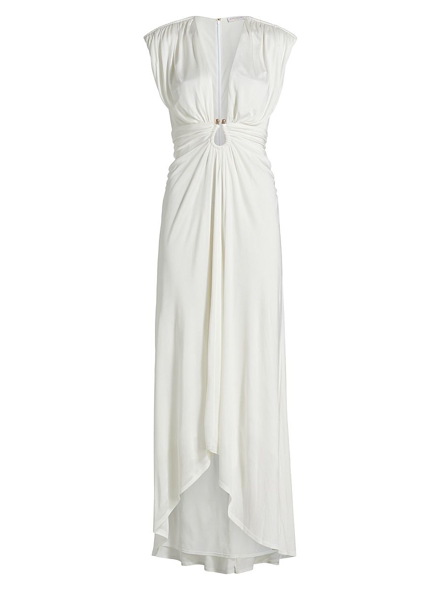 Women's Arden V-Neck Cap Sleeve Dress - Ivory - Size 10