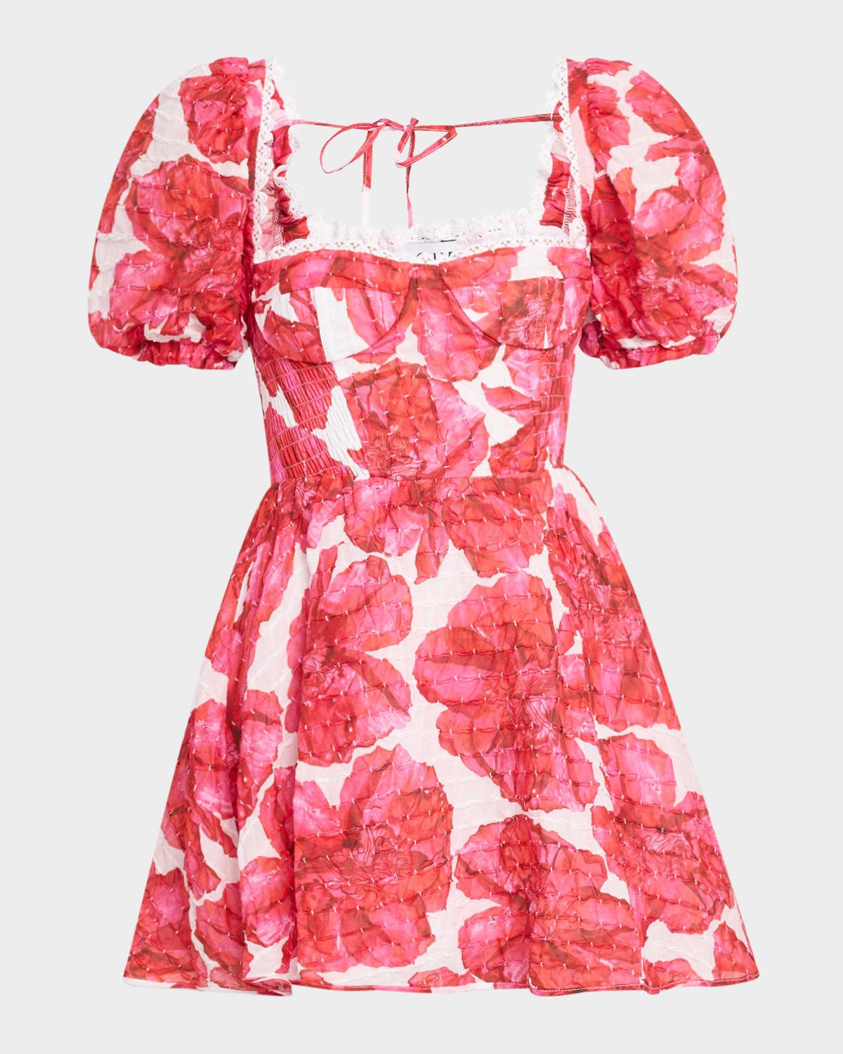 Ceile Puff-Sleeve Mini Dress