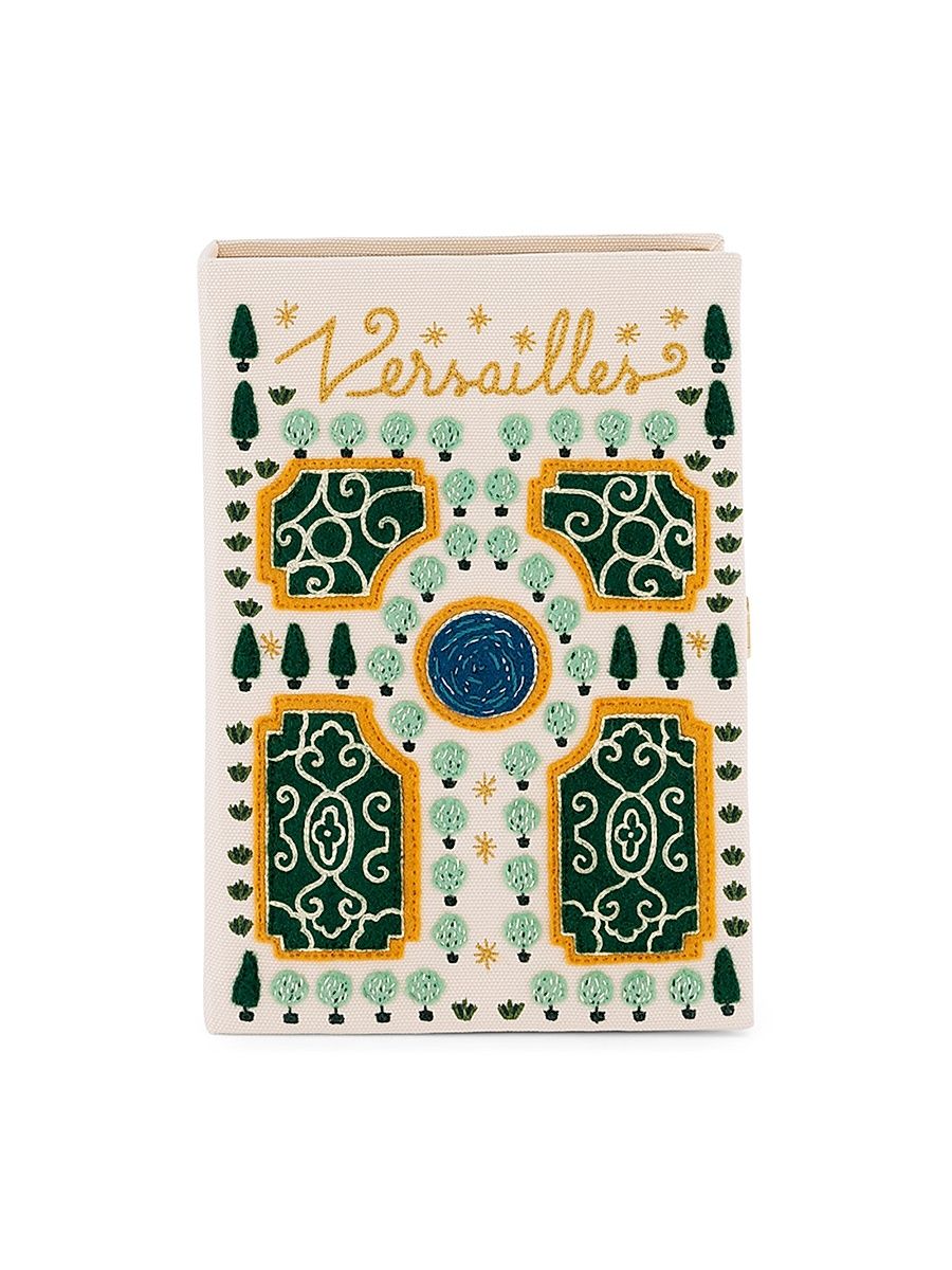 Women's Versailles Hand-Embroidered Book Clutch - Bosco