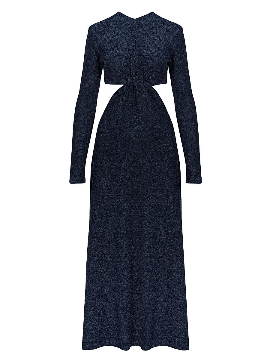 Women's Anouk Divine Dominion Metallic Jersey Ankle Dress - Navy - Size 8