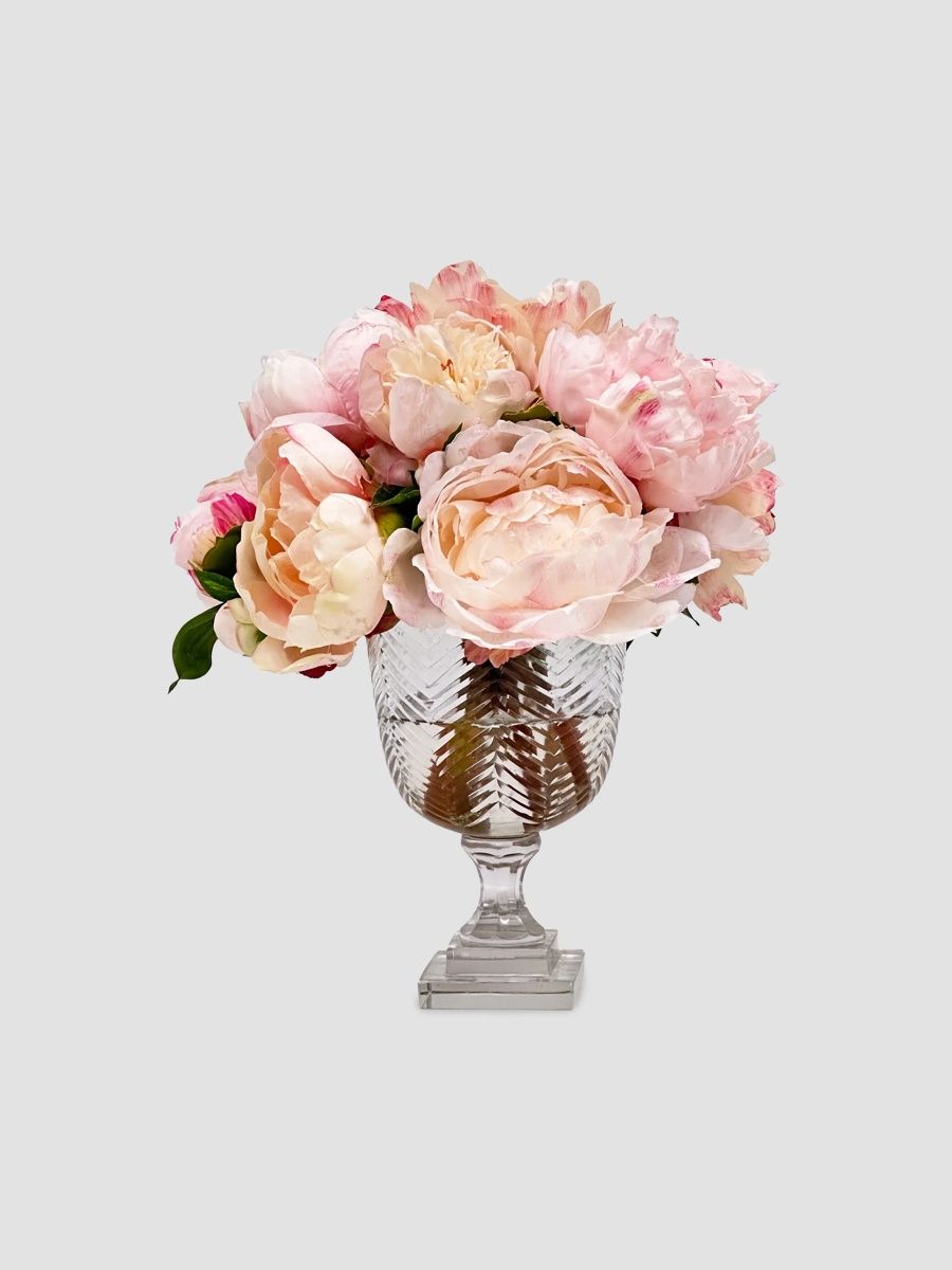 Winward Home Newness Artificial Peony Floral Arrangement - Cream Pink
