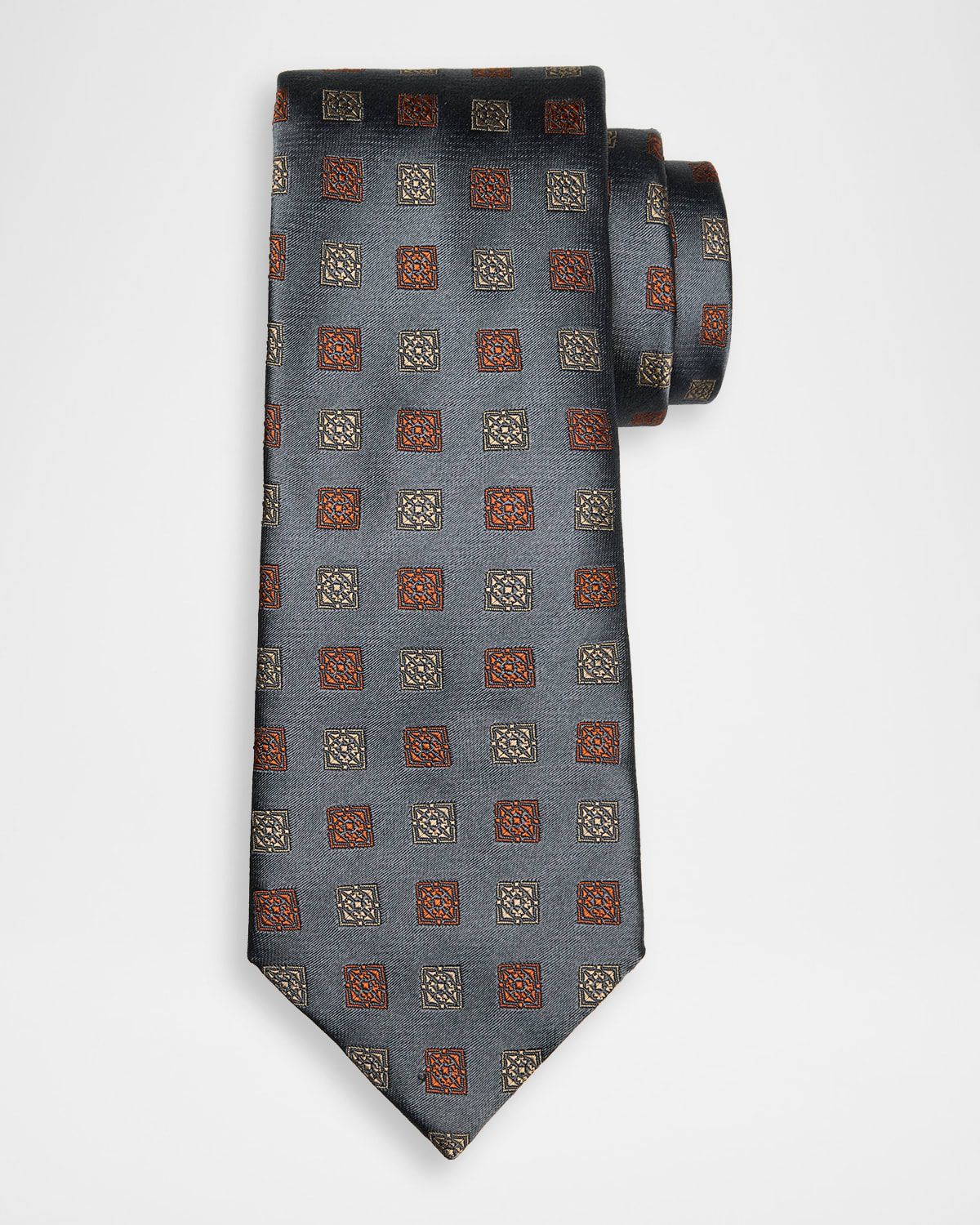 Men & apos;s Geometric Print Silk Tie